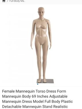 Realistic Full-Body Female Mannequin in Nude